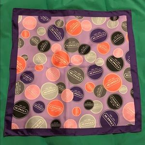 Coach silk scarf 21”x21”